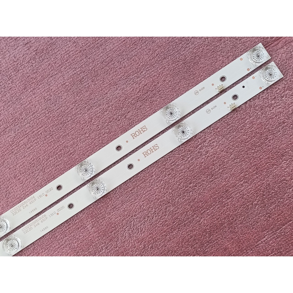 THANH ĐÈN LED TIVI Viettronics DV-32ET HÀNG MỚI 100%, BỘ 2 THANH, MỖI THANH 6 BÓNG 6V, DÀI 51,1 cm