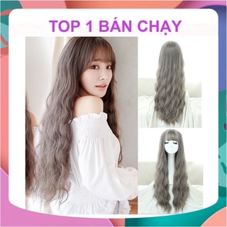 [HÀNG SIÊU CẤP] TÓC GIẢ NỮ NGUYÊN ĐẦU SÓNG XÙ ĐỦ ĐỘ DÀI TẶNG LƯỚI TRÙM TÓC