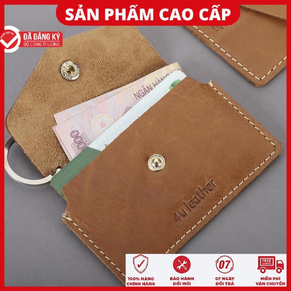 Móc khóa dạng ví da bò 4U thời trang FMK01