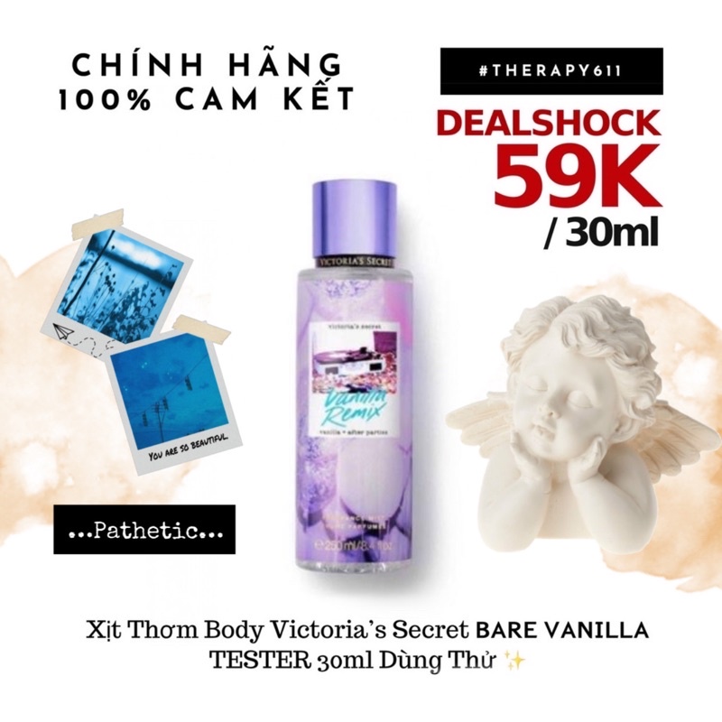 [𝗦𝗔𝗟𝗘]..::✨Xịt Thơm Body Victoria’s Secret Vanilla Remix (30ml/50ml/100ml) ✨::..