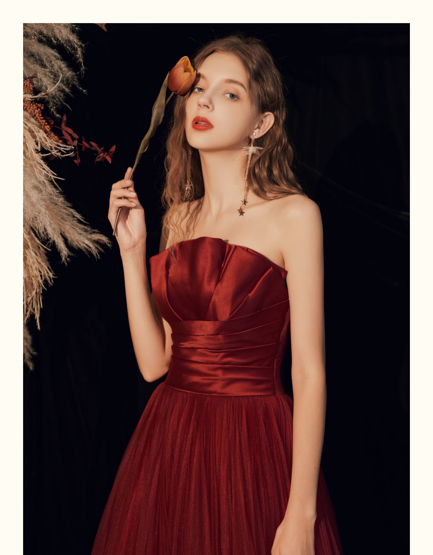 Toast clothing women new style wine red elegant banquet evening dress skirt long slim fashion dress | BigBuy360 - bigbuy360.vn