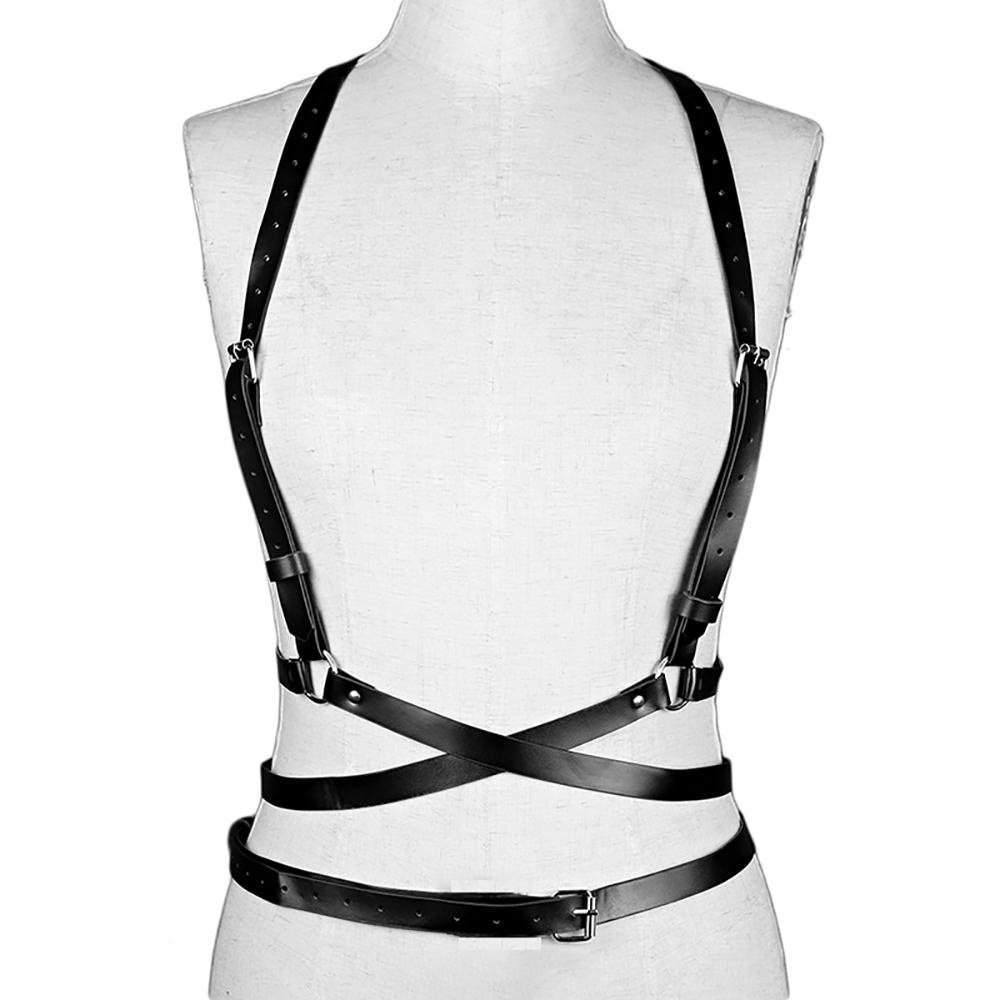 Đai Nịt Bít Tất Giả Da Phong Cách Harajuku Goth Gợi Cảm Cho Nữ