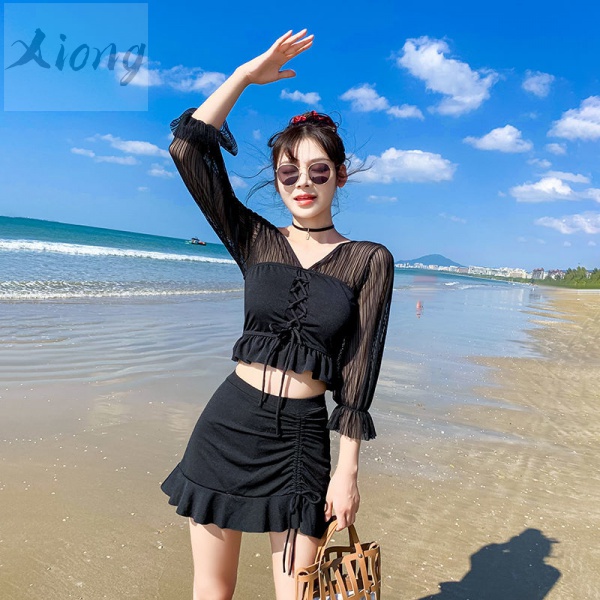 Đồ Bơi Nữ Một Mảnh Dài Tay Cổ Tròn Quyến Rũ | BigBuy360 - bigbuy360.vn