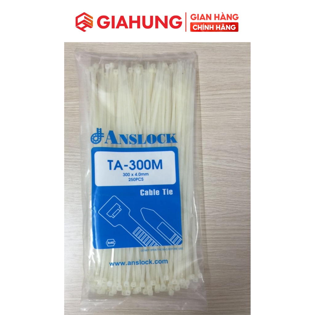 Túi 250 dây rút nhựa, dây thít, lạt đóng gói cố định hàng hóa loại 30cm  - GIAHUNGPRO