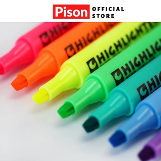 Bút highlight Highlighter Pison, bút đánh dấu bút nhớ trang trí sổ – 1 bút