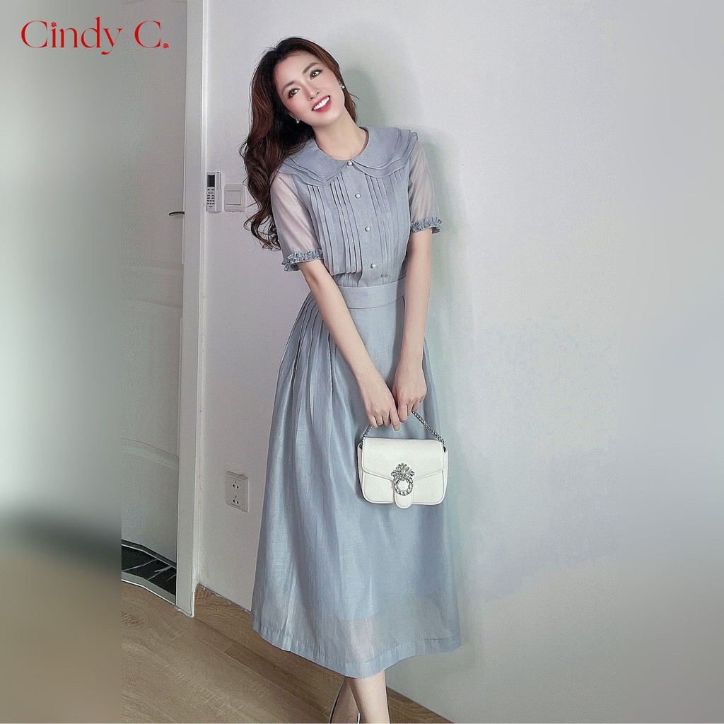 [94] Áo và Chân Váy Chloe CINDY C tay lỡ, thiết kế xếp ly nữ tính 546GY01/ 247GY01