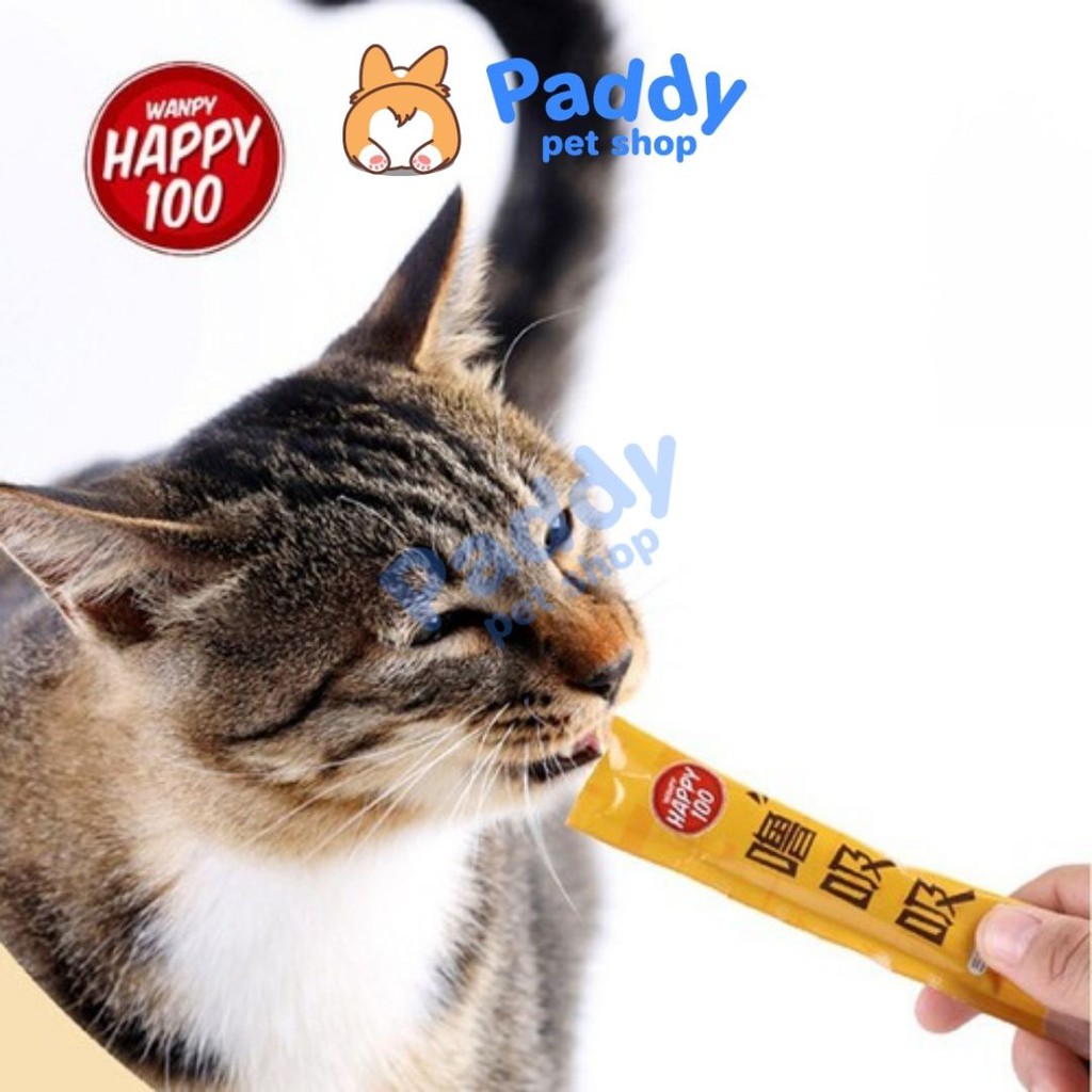 Súp Thưởng Wanpy Happy 100 Cho Mèo (Gói 5 tuýp)