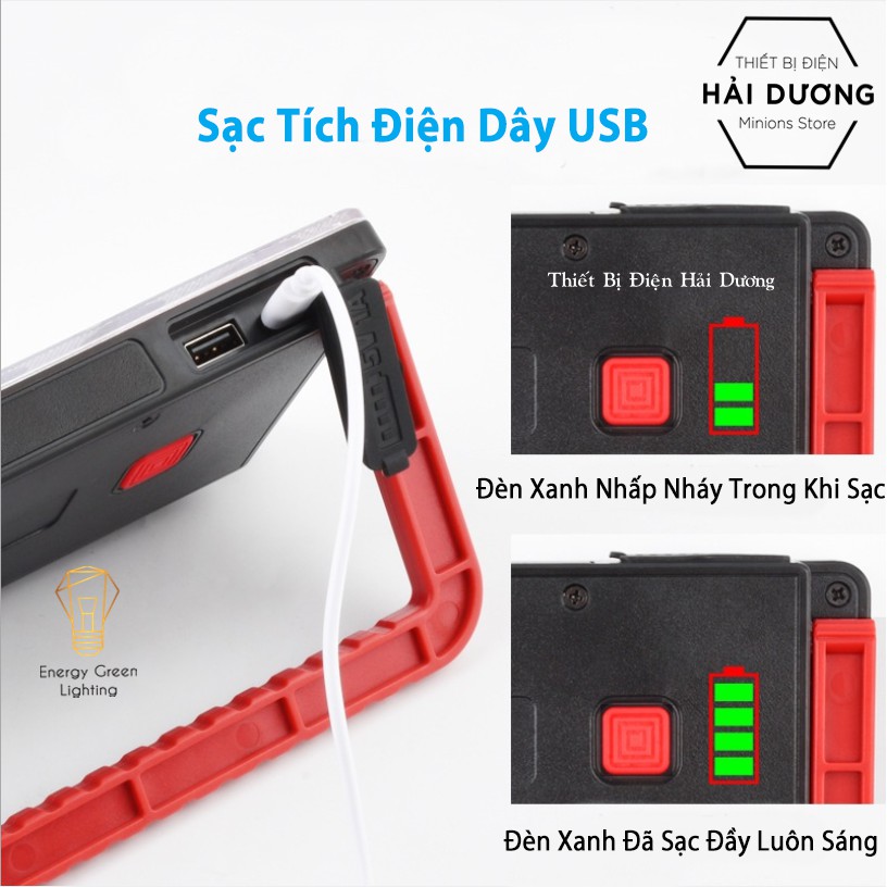 Pha Led Gz010 Siêu Sáng Pin Sạc Tích Điện Nhỏ Gọn Khi Dã Ngoại - 5 Chế Độ Sáng - Dung Lượng Pin Lớn - Có Video
