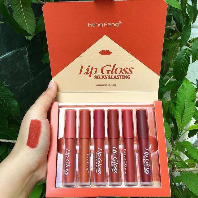 SET 6 MÀU SON KEM LÌ LIP GLOSS SILKY&LASTING(SẴN HÀNG)