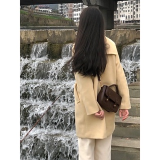 túi xách da trơn 2 khuy cài basic