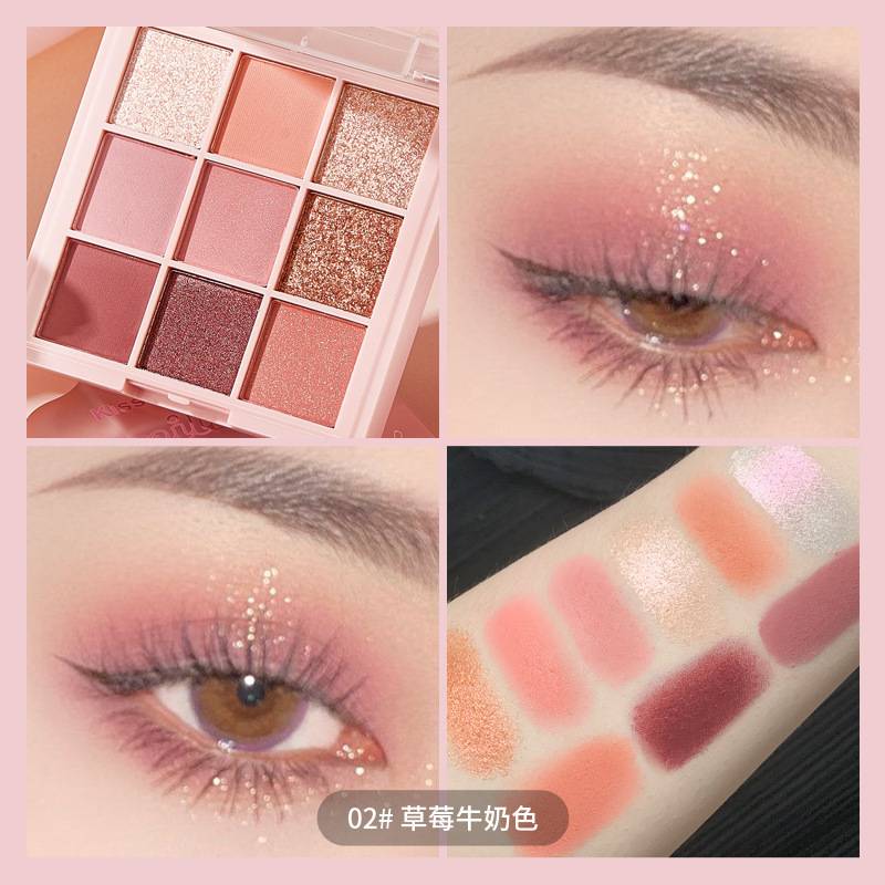 Bảng Phấn Mắt Kiss Beauty 9 Màu Lâu Trôi Cao Cấp | BigBuy360 - bigbuy360.vn
