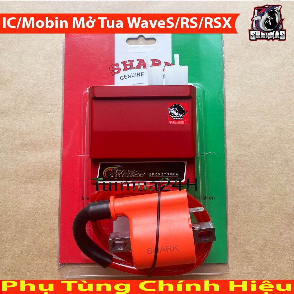COMBO IC VÀ MOBIN SƯỜN SHARK MỞ TUA HONDA WAVE S110, RS110, RSX110