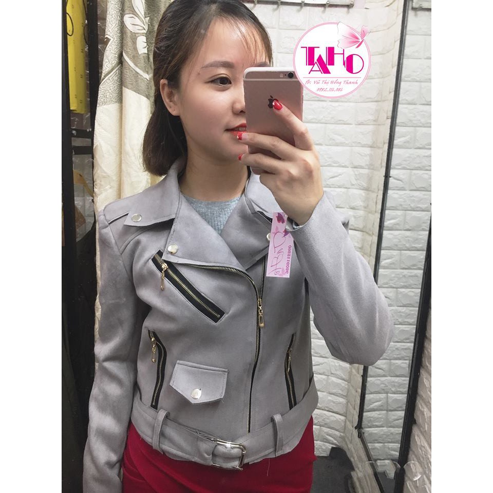 ÁO KHOÁC DA LỘN CỔ VEST (ảnh thật chụp tại shop)