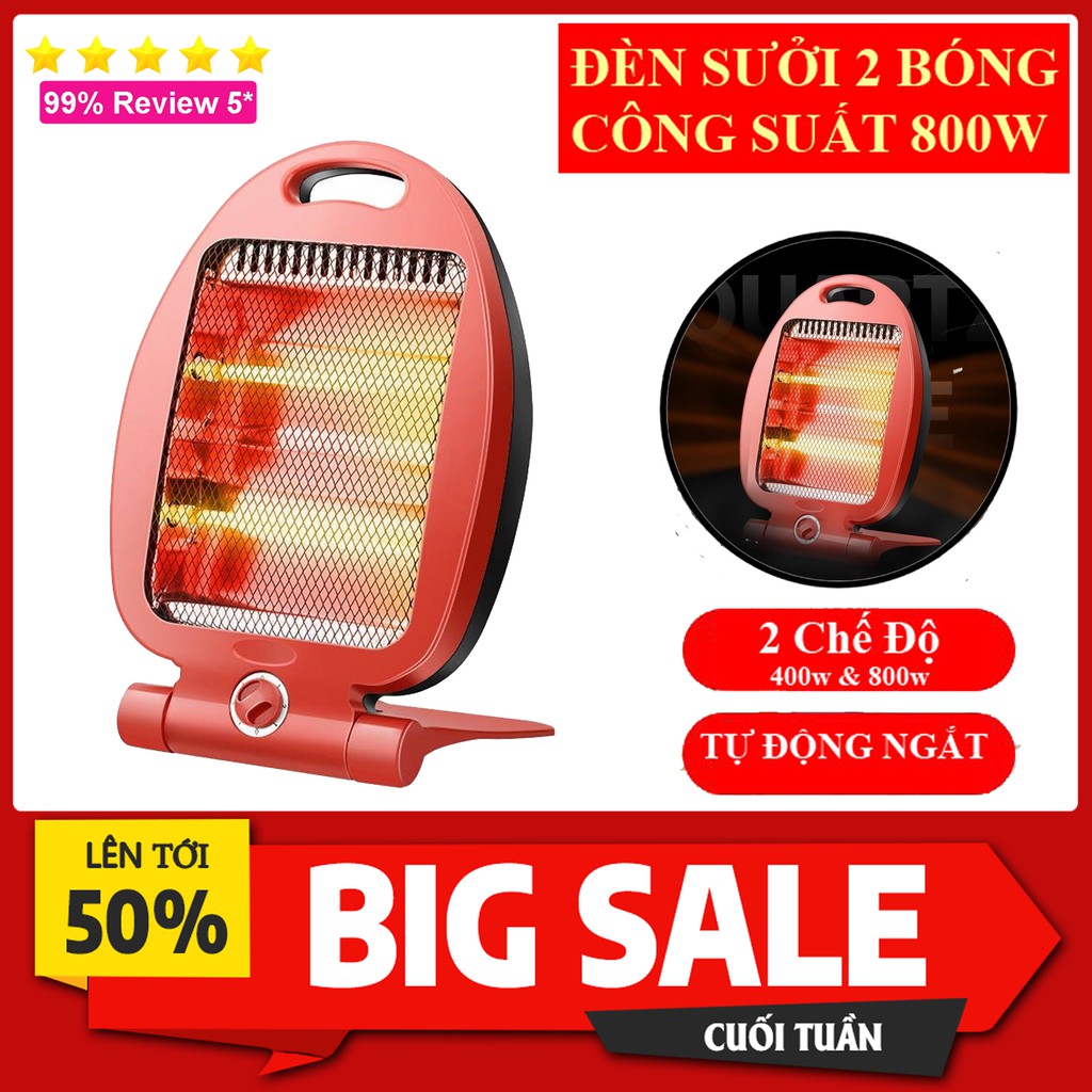 Quạt sưởi mini LION 800W Dáng đứng cao cấp - Thông minh - Ấm áp - An toàn - Xoay 360 độ 💥BẢO HÀNH 1 NĂM💥SALE TẾT💥