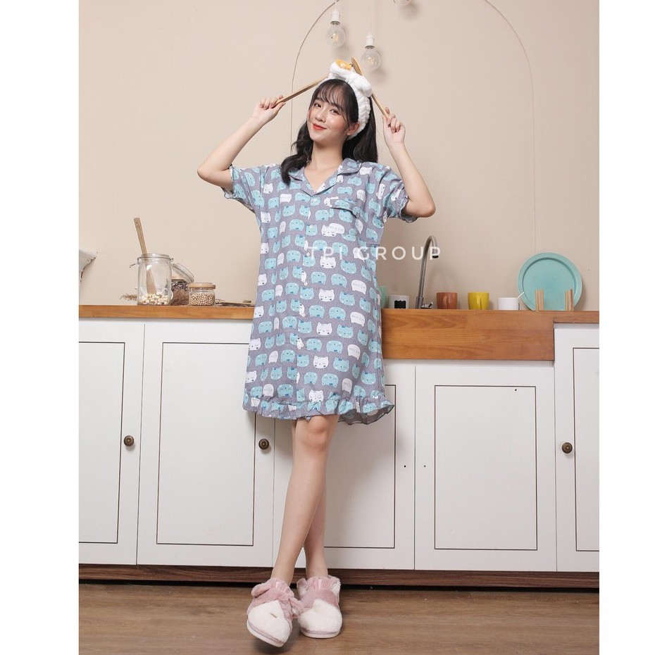 Váy ngủ pijama kate Thái siêu cute | BigBuy360 - bigbuy360.vn