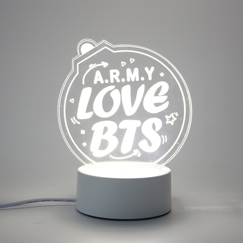Đèn ngủ BTS đèn phát sáng BTS đèn ngủ nhóm nhạc idol hàn quốc trang trí trưng bày sáng tạo
