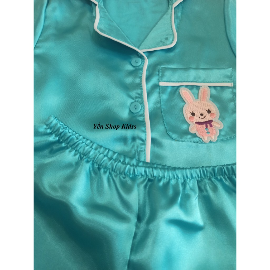 Xả !!! Bộ Pijama Phi Lụa Cho Bé_Super Sale (9-16kg) (1138 )