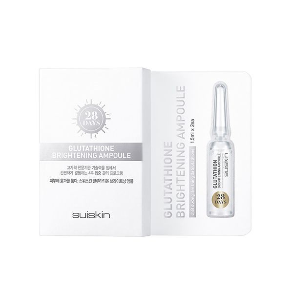 Serum Huyết Thanh Glutathione Suiskin hộp trắng 2 ống lẻ