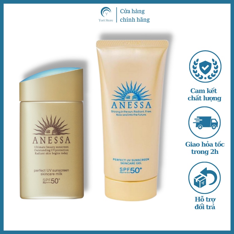 Sữa chống nắng Anessa Perfect UV Sunscreen Skincare Milk SPF 50+ PA++++, Kem chống nắng kiếm dầu Nhật Bản