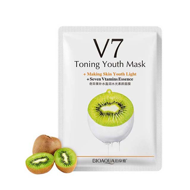 Mặt nạ giấy dưỡng da mụn cấp ẩm thải độc  Bioaqua V7 Toning Youth Mask