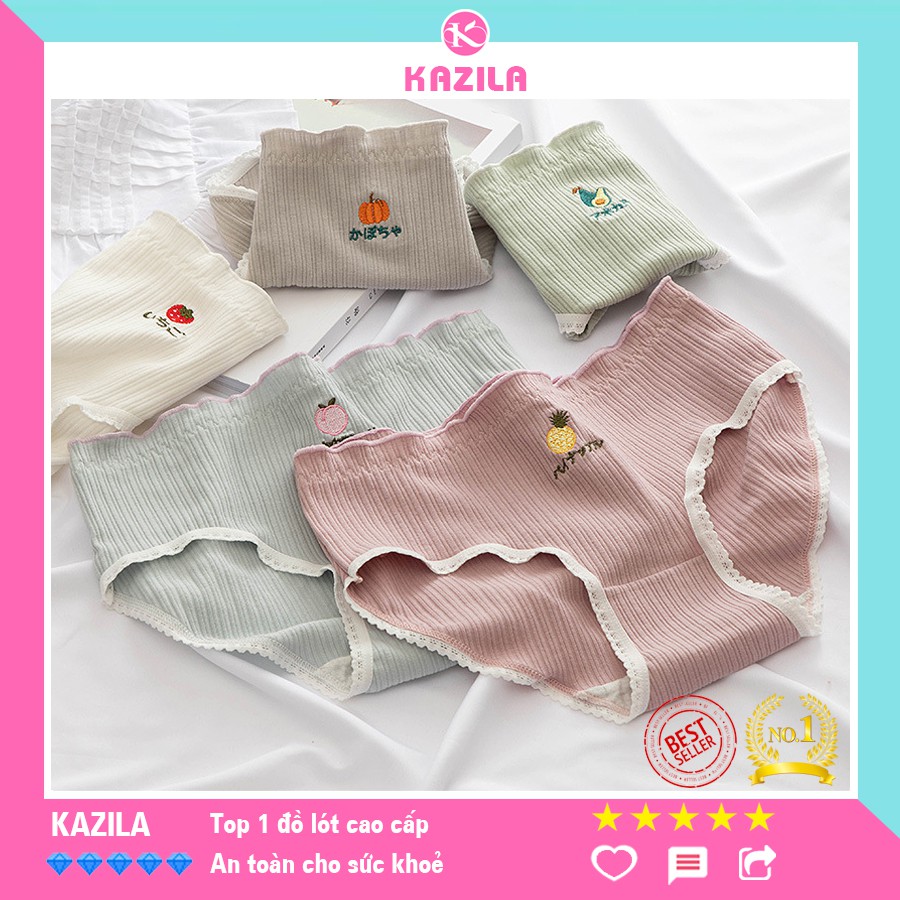 Quần lót nữ hình trái cây dễ thương, quần lót cotton xuất Nhật Kazila QLH71