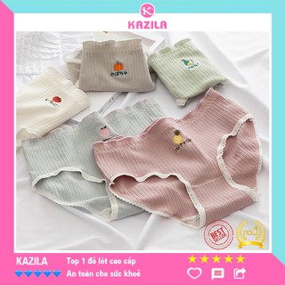 Quần lót nữ hình trái cây dễ thương, quần lót cotton xuất Nhật Kazila QLH71 thumbnail
