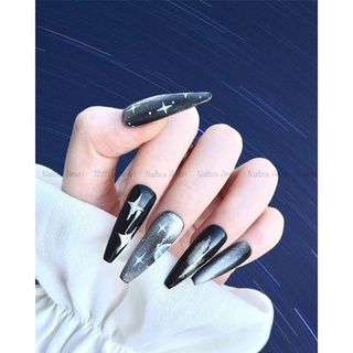 Nailbox móng úp thiết kế galaxy lấp lánh sang chảnh tặng kèm keo dũa