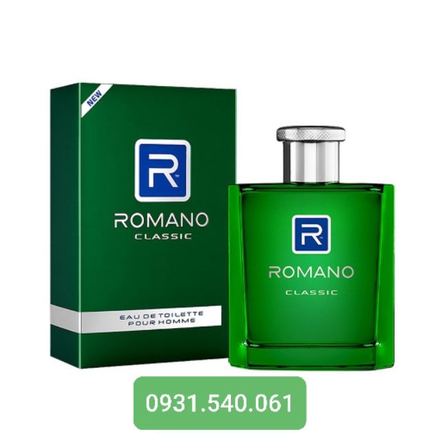 ROMANO_ NƯỚC HOA CAO CẤP CLASSIC (XANH LÁ) 100ML