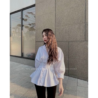 Áo sơ mi chiết eo
