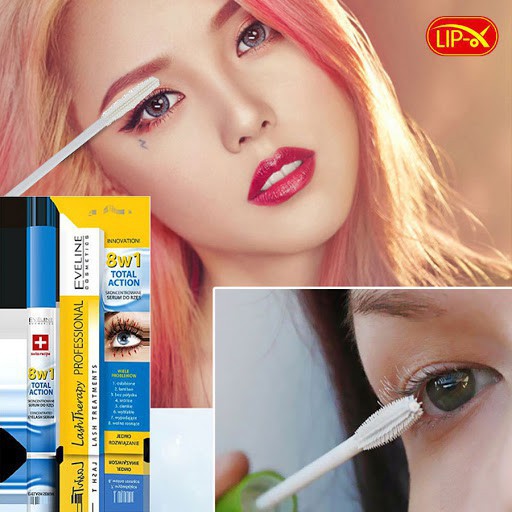 Tinh chất dưỡng mi [Dài ,đẹp,cong 100%-Hàng Auth] Huyết Thanh Dưỡng Mi Eveline 8In1 Total Action 10ml