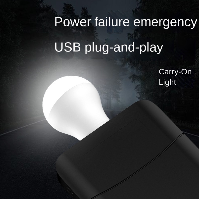 Đèn LED Đọc Sách Hình Tròn Nhỏ Cổng Sạc USB Gắn Điện Thoại/ Đọc Sách