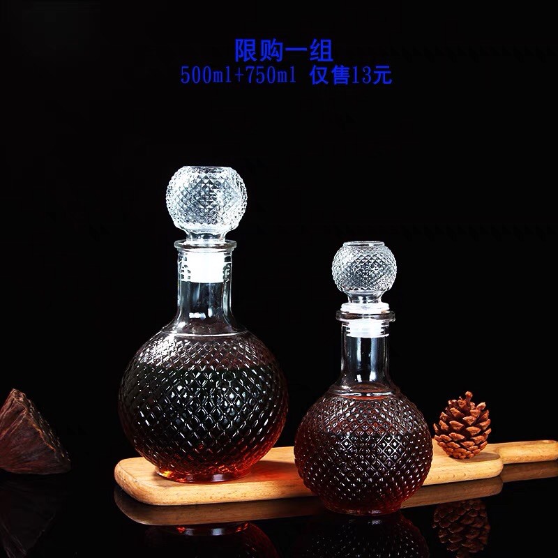 Bình đựng rượu thuỷ tinh 1L. Số 6