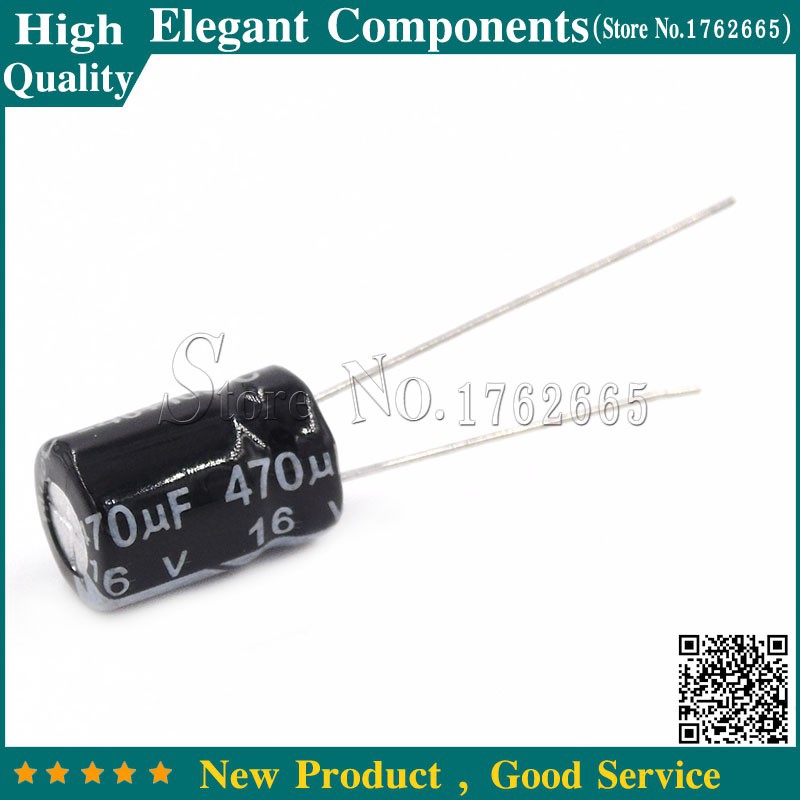 Bộ 50 16V 470UF 470UF 16V Nhôm Điện Phân Tụ Kích Thước 8 * 12mm 16 V / 47