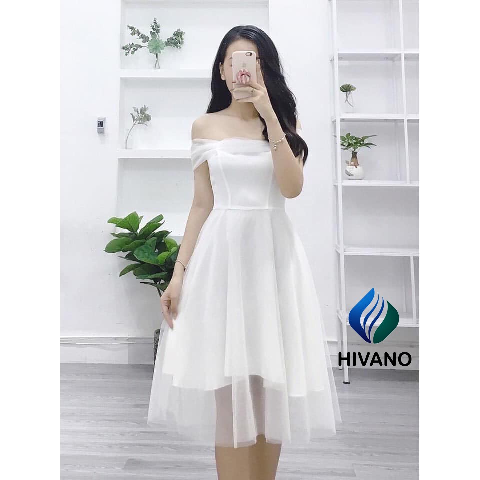 VÁY TRẮNG THIẾT KẾ BODY DỰ TIỆC DẠ HỘI KỶ YẾU PARTY , ĐẦM CÔNG CHÚA TRỄ VAI [Video+ảnh thật] | BigBuy360 - bigbuy360.vn