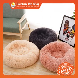 Nệm Lông Tròn Siêu Dày Ấm Áp Cho Chó Mèo
