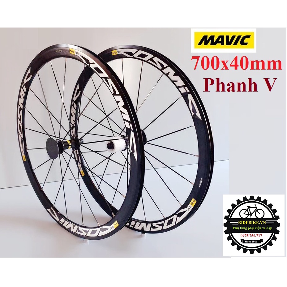 Bộ vành nhôm xe đạp road MAVIC COSMIC Elite 700Cx40mm - phanh v