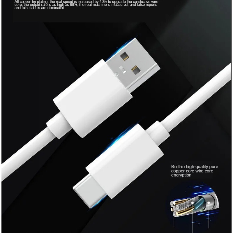 Cáp sạc nhanh truyền dữ liệu 44W 2m thích hợp cho điện thoại di động VIVO IQOO Z1