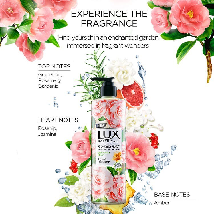 Sữa tắm Lux mới cao cấp Hương Hồng Pháp nồng nàng (Hồng) 530g