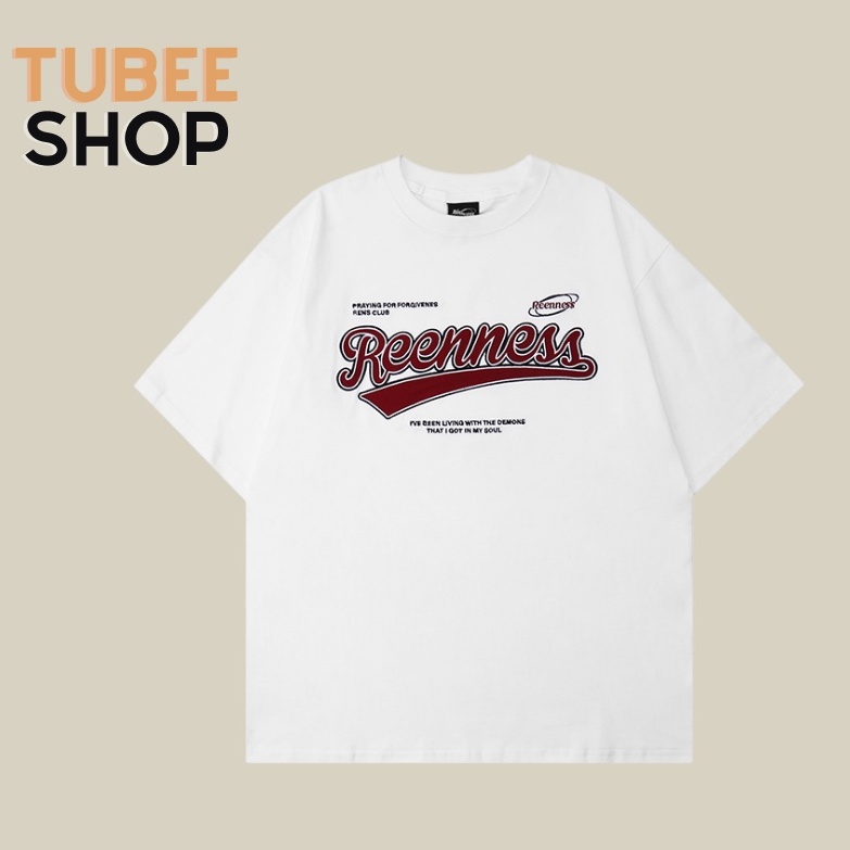 Áo thun nam nữ Unisex REENNESS Tubee shop cổ tròn Streetwear vải cotton 4 chiều