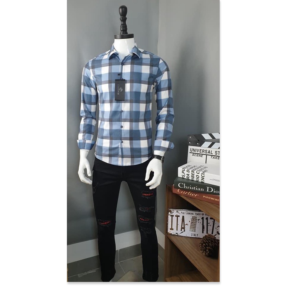 Áo sơ mi nam kẻ sọc thời trang HHP phong cách ảnh thật