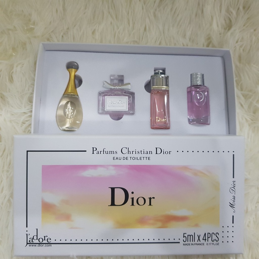 💯Nước hoa mini [𝘊𝘩𝘪́𝘯𝘩 𝘏𝘢̃𝘯𝘨]  Combo Sét 4 Chai nước hoa dior Dior 5ml | Thế Giới Skin Care