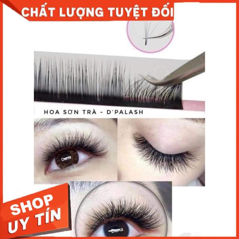 HOT ! Mi Hoa Sơn Trà- Hoa Hồng Đen- Độ dầy 0.07 - Độ cong Cc( Mi sole 3 số trên 1 line mi - mỗi số cách nhau 2 size )