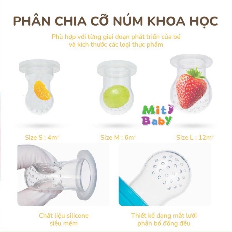 Túi nhai ăn dặm Tobe chống hóc cho bé chất liệu silicon cao cấp