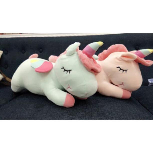 Gối mền gấu bông 3 trong 1 hình Unicorn kỳ lân dài 60cm (hàng loại 1 size đại nhập như hình nhé)