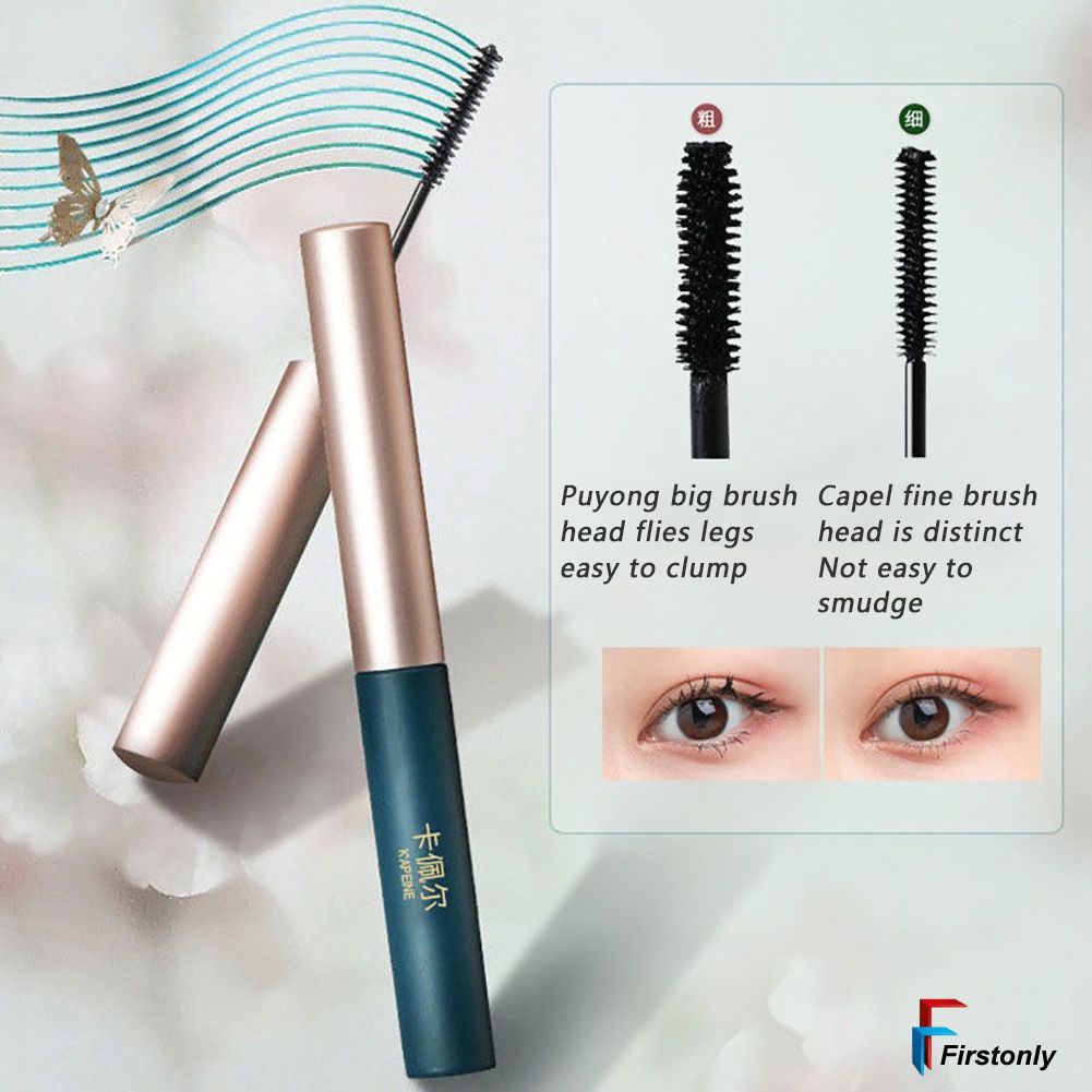 Mascara đầu cọ mảnh chống nước chống mồ hôi không nhòe lâu trôi giúp làm dài và làm dày lông mi
