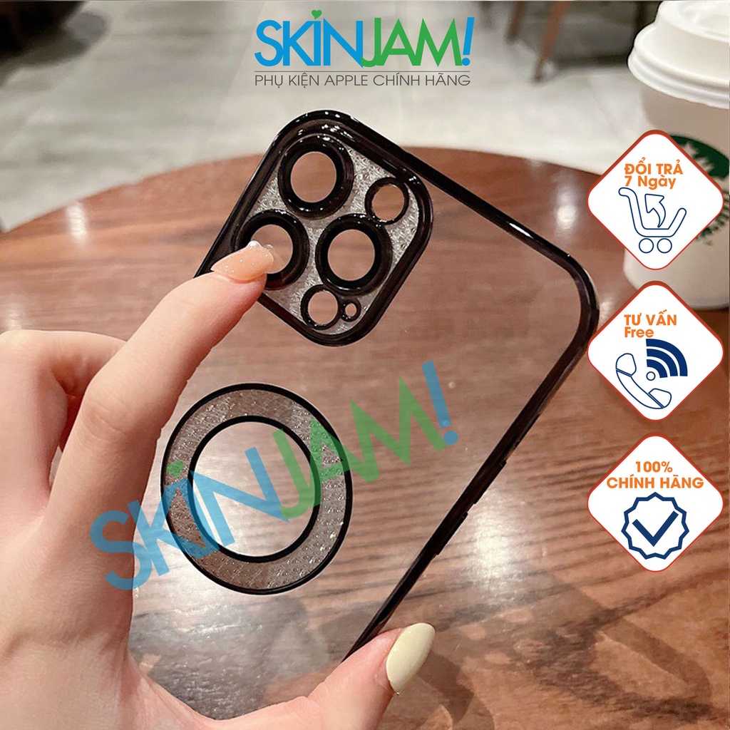 Ốp KF Diamond Camera & Vòng Táo Quá Đẹp Khoe Máy Chống Ố iPhone 13Promax/ 13Pro/ 13 Siêu Dẻo Siêu Chống Sốc