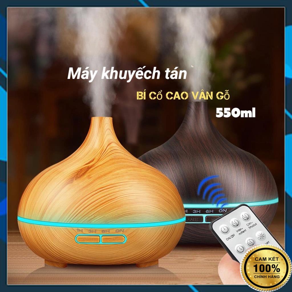 Máy Xông Tinh Dầu Phòng Ngủ 550Ml - Tặng Kèm Tinh Dầu, Máy Khuếch Tán Tinh Dầu Tạo Ẩm Thơm Phòng, Đèn Xông Tinh Dầu