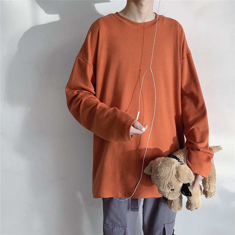 Áo phông trơn tay dài fom rộng M - 2XL( 40 đến 110kg) TM2 | BigBuy360 - bigbuy360.vn