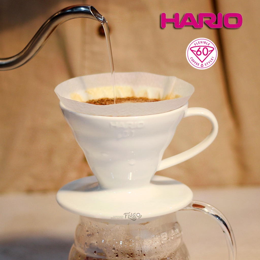 Phễu Lọc Cà Phê Hario V60 Sứ Trắng