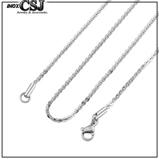 DÂY CHUYỀN NỮ INOX KIỂU CHỮ CONG KHÍT 2MM INOX CAO CẤP THỜI TRANG XINH ĐẸP D007